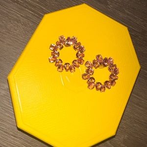 Pink Swarovski earrings